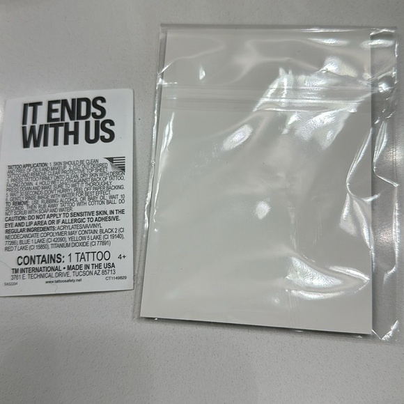 It Ends with Us Flower Patch and cute heart temporary tattoo - Picture 2 of 2